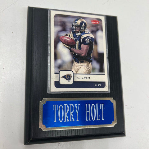 Torry Holt Marc Bulger Joba Chamberlain 3 Sports Card Plaque Lot NFL MLB Rams