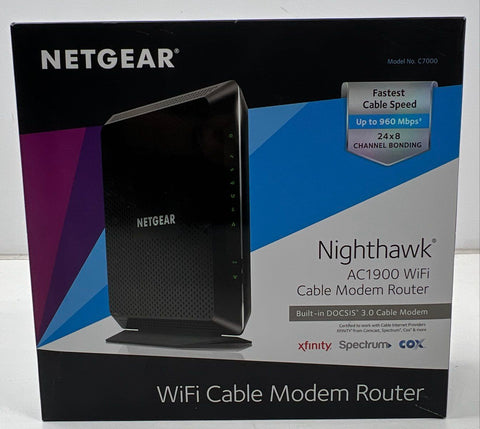 Netgear Nighthawk C7000v2 AC1900 WiFi Cable Modem Router DOCSIS 3.0 24x8