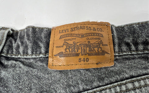 Vintage 90s Levi's Men's 540 Relaxed Fit Faded Black Orange Tab Jeans Sz 42x30