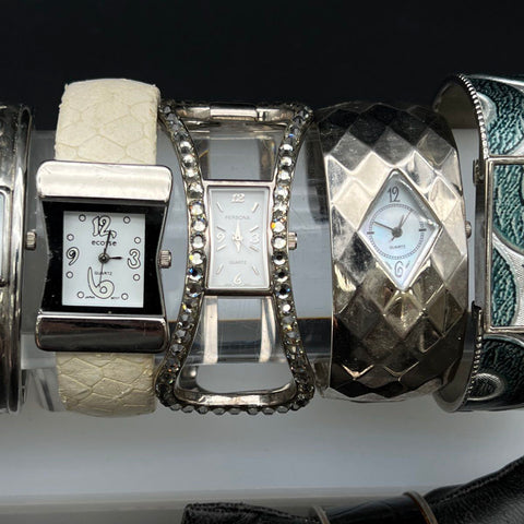 Narmi Avenue Persona Fashion Cuff Bangle Watches Variety Jewelry Lot of 10