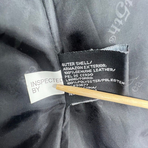 Vintage 90s East Fifth Genuine Leather Zip Up Moto Jacket Sz L