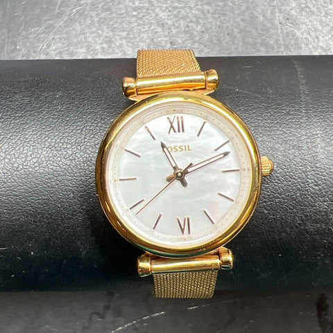 Fossil ES4433 Analog Gold tone Watch New Battery