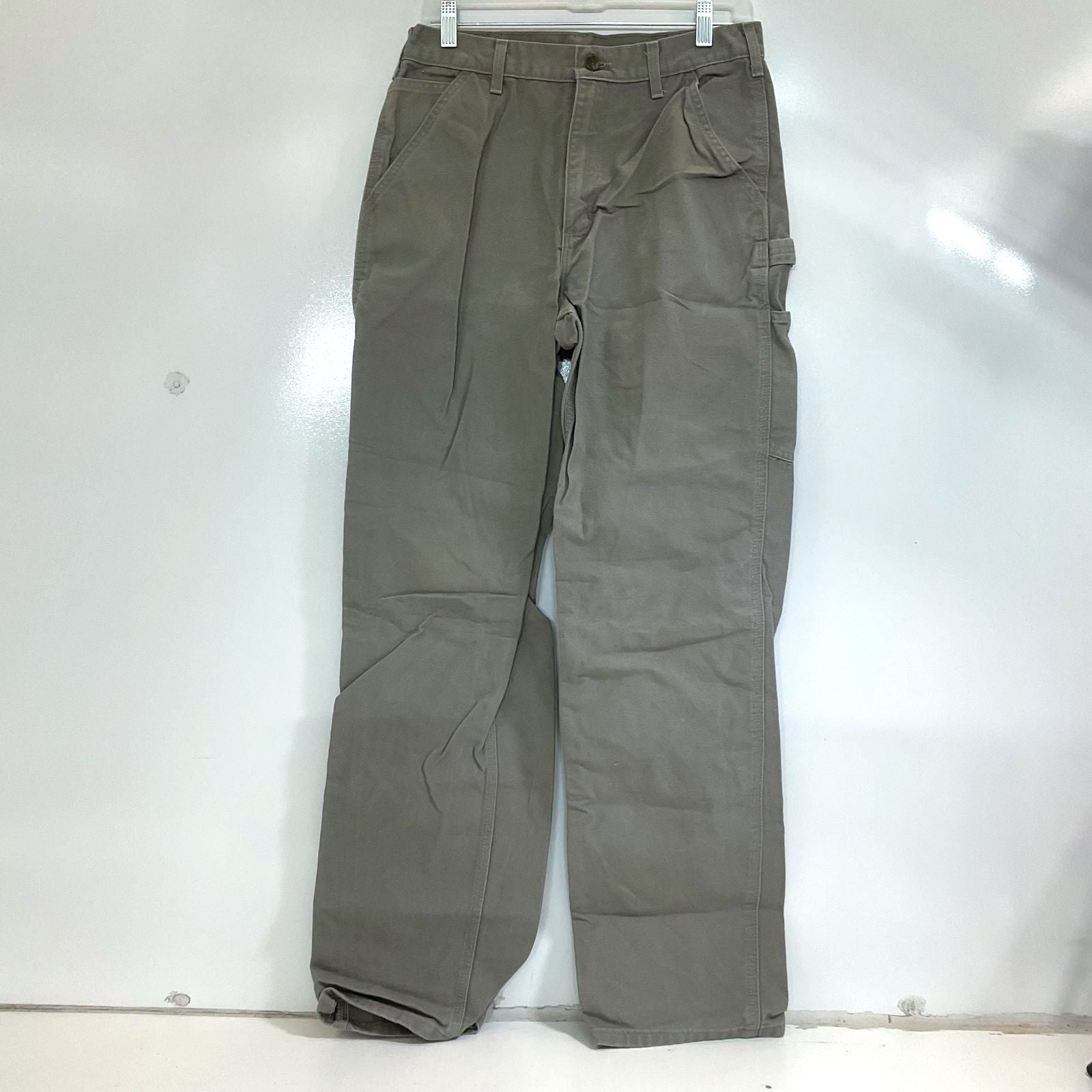 Carhartt B11 Original Dungaree Fit Work Pants Mens Size 32x34 Tan Cotton Canvas