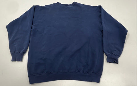 Vintage 90s Mickey Mouse Embroidered Disney Sweatshirt Navy Blue Size XL