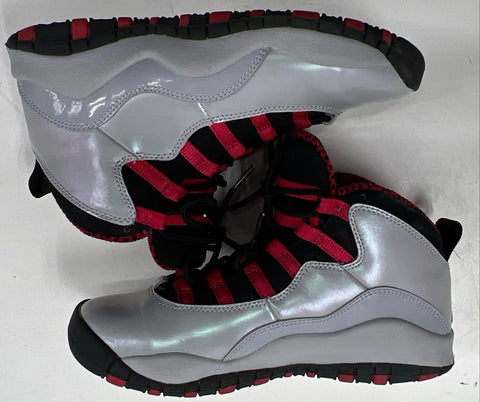 Nike Air Jordan 10 Retro GS Wolf Grey Legion Red Girls Youth Size 4.5Y