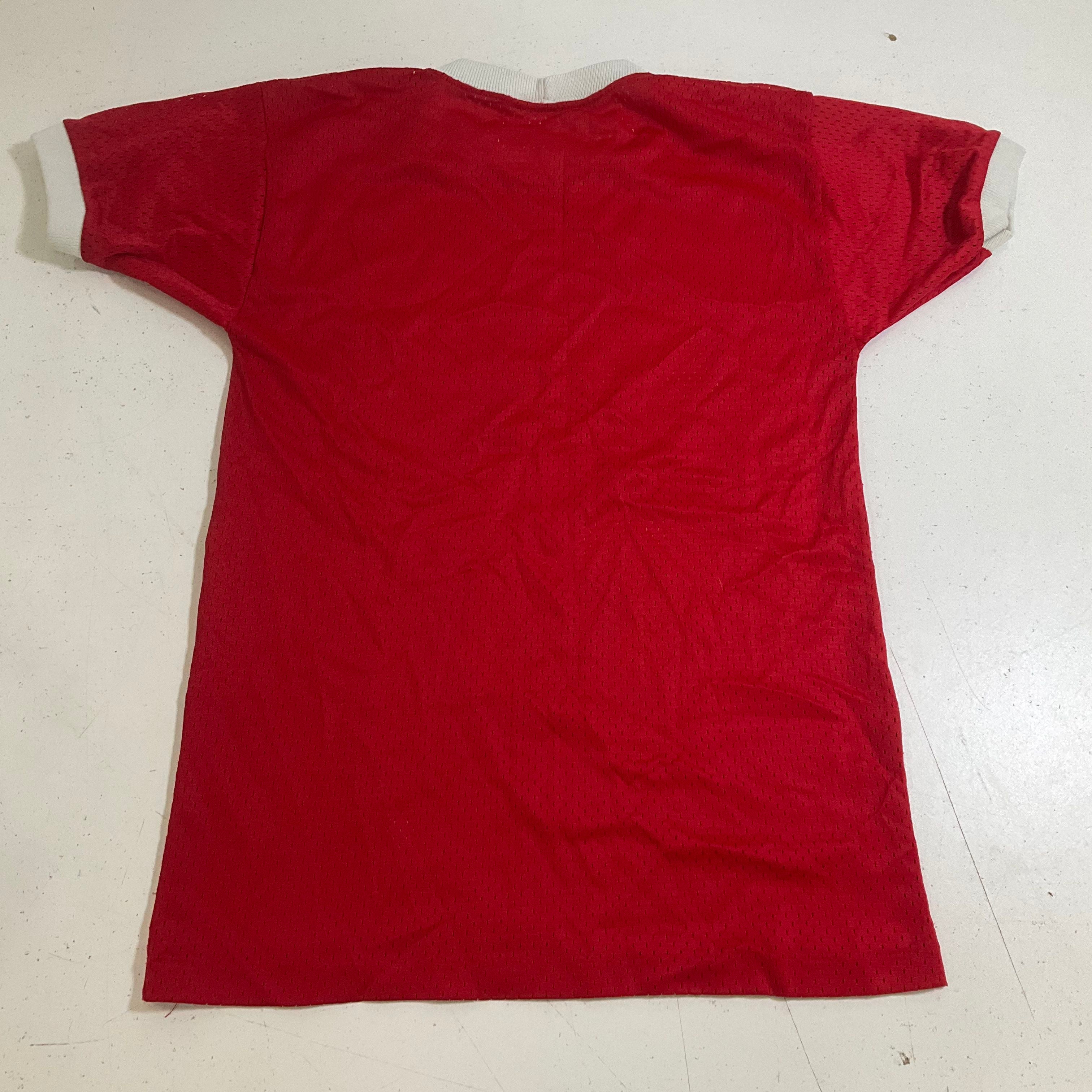 Vintage 70s Unbranded Red 1976 Jay Band Mesh Ringer T-Shirt Jersey Men's S