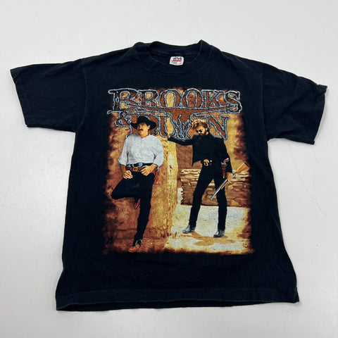 Vintage 90s Brooks & Dunn Country Music T-Shirt Single Stitch Made in USA Sz M