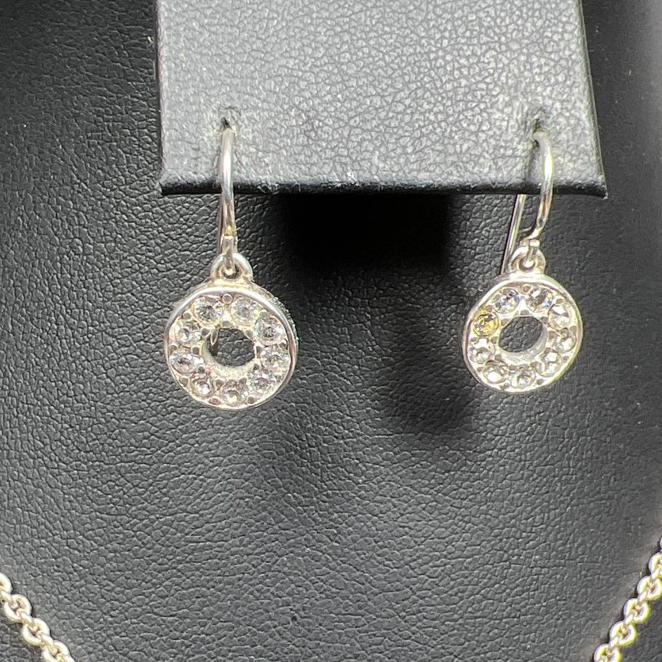 Roberta Chiarella Silver tone rhinestone Necklace & Earrings Set