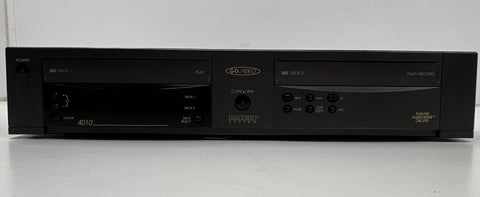 Vintage Go.Video GV4010 Dual Deck VHS VCR Tape Copier Untested As-Is