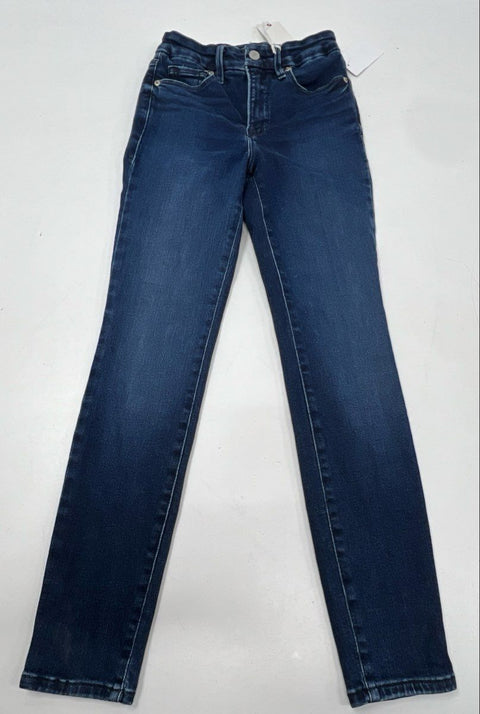 Good American Women's Good Legs Skinny Jeans Indigo Mid Rise Sz 00 NWT