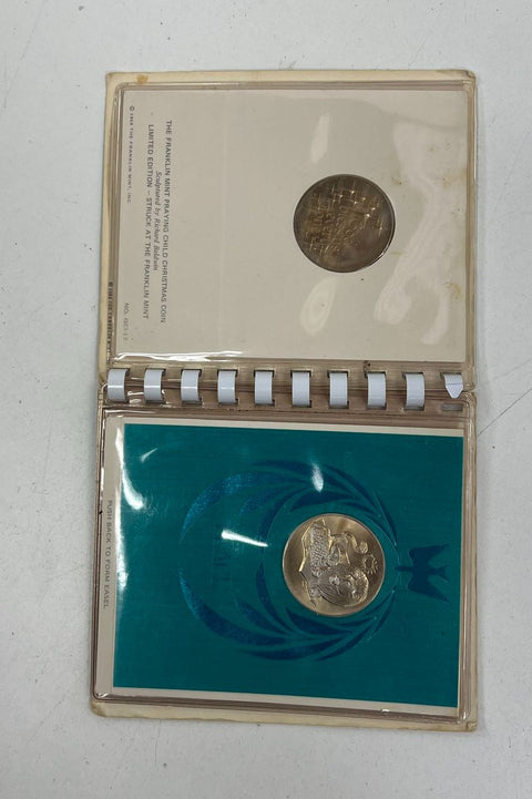 1969 Franklin Mint Medallic Greeting Cards 3 Christmas Coin Lot Set