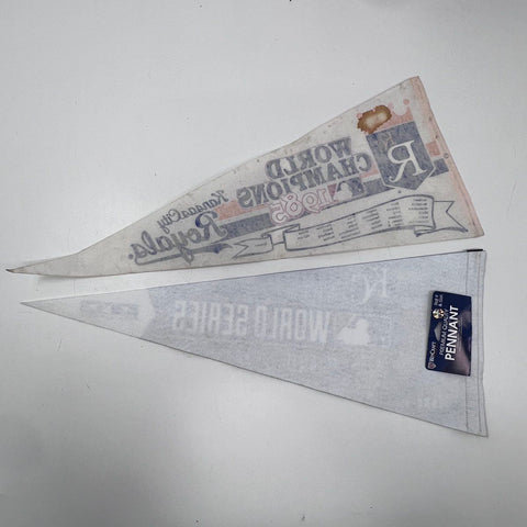 Kansas City Royals MLB Pennant Lot 1985 World Champions 2014 World Series 2