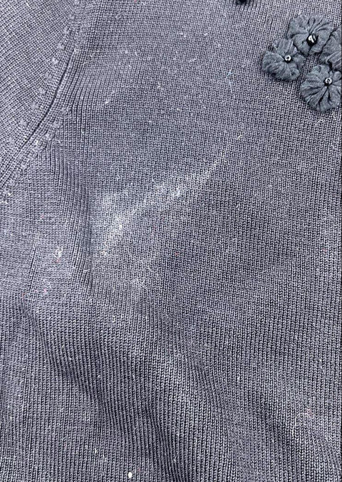 Pendleton Women's NWT Black Silk Blend Beaded Knit Cardigan Sweater Petite L