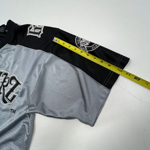 Playerz 69 Gray Black Vintage Y2K Embroidered Hip Hop Football Jersey Men's L