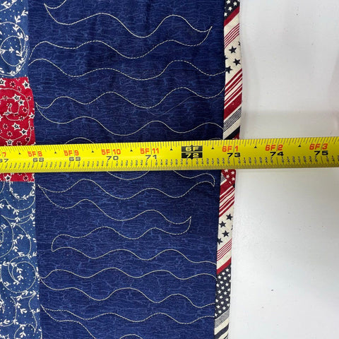 Quilt of Valor Handmade Patriotic Eagle Throw Blanket Cotton Red White Blue 2020