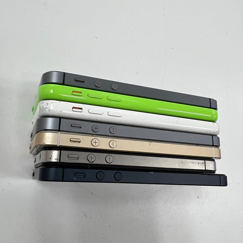 Apple iPhone 4S 5 5c 5s SE Lot of 7 Smartphones Passcode Locked For Parts