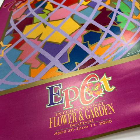 Epcot Flower & Garden Festival Poster Lot Dorothy Gillespie Signed 2000 2002