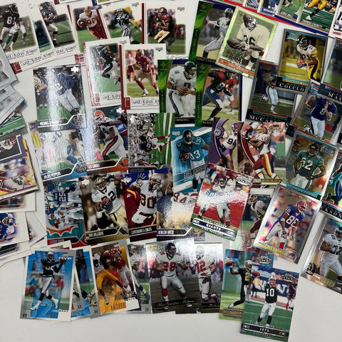 100+ Card Football Lot NFL Topps Upper Deck 1990s 2000s Stars & Inserts