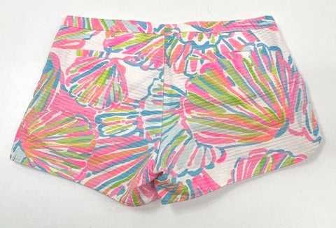 Lilly Pulitzer Women's Seashell Print Seersucker Callahan Cotton Shorts Size 4