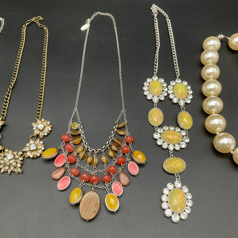 Sugarfix Claire's New York & Co Statement Rhinestone Costume Necklace Lot of 7