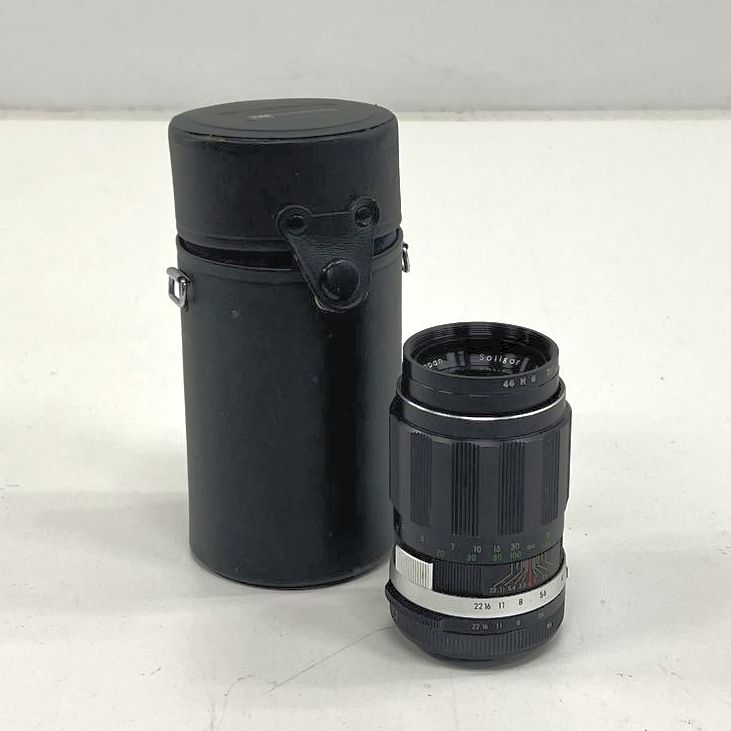 Soligor Black Camera Lens Series 6 135mm 1:3.5 with Black Olympus Snap Case