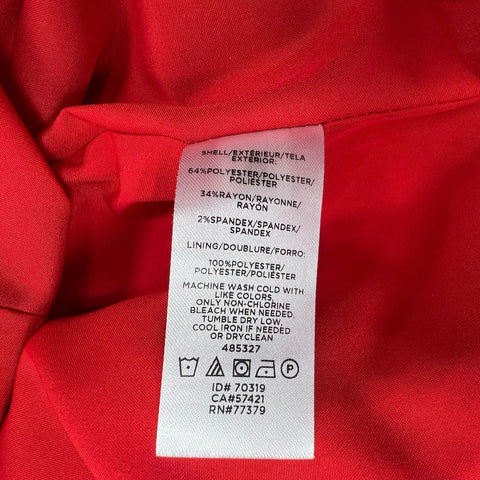 NWT Ann Taylor Factory Red Faux Pearl Accents Skirt Women's 10P $79