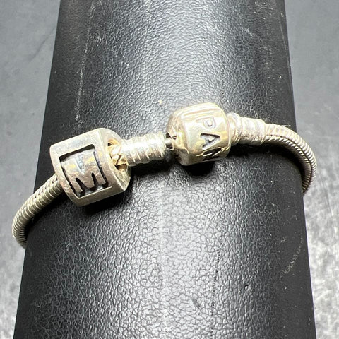 Pandora 925. Sterling Silver M Beaded Bracelet 17.53g