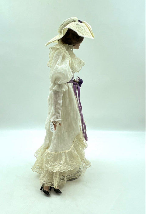 Porcelain Doll Zanini Zambelli Victorian Italian Bisque 19 Inch Lace Dress Hat