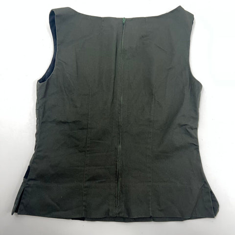 Dadadie Brücke Green Black Tank Top Blouse Structured Women's Small?