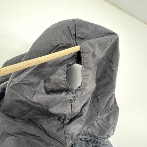 Lululemon Women's Run For Your Life Jacket Black Hooded Ruched Sleeve Size 8