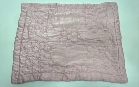 Pottery Barn Kids Girls Pink Floral Quilted Silk Blend Bedspread Sham Set