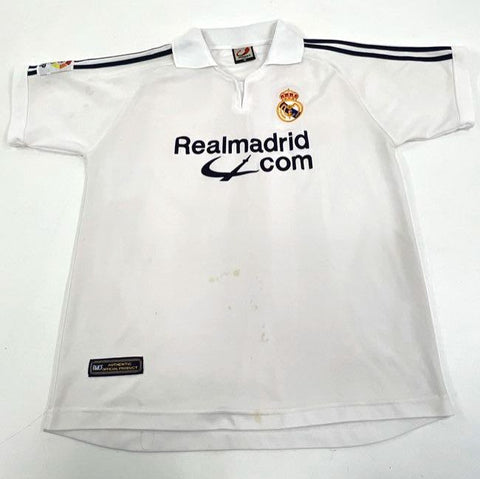 Vintage Y2K Real Madrid Men's White Soccer Football Polo Shirt LFP Size M