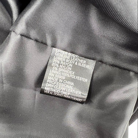 Antonio Melani Women's Kee Black Leather Bodice Long Sleeve Sheath Dress Sz 6