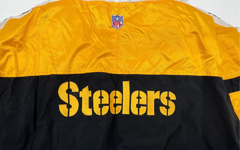 Vintage 90s Starter Pittsburgh Steelers Hooded Puffer Jacket NFL Pro Line XXL