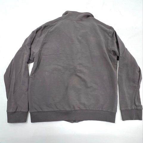 Lacoste Women's Gray Cotton Blend Diamond Logo Full Zip Track Jacket Sz 44