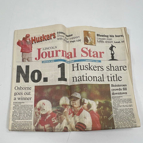 Nebraska Huskers Football Media Guide Lot 1990s 2000s + Championship Newspapers