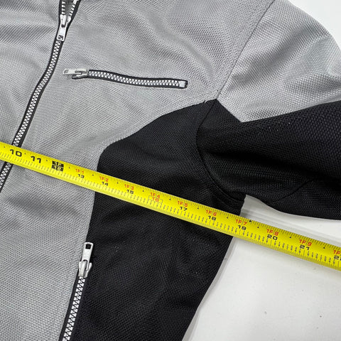 First Gear Hypertex Riding Equipment Jacket Women's Large Silver Black