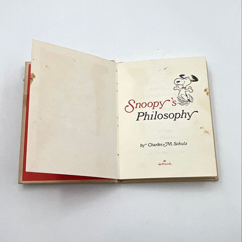 Charles Schulz Snoopy's Philosophy Hallmark Book Vintage 1960s Peanuts 5.5x4.25"