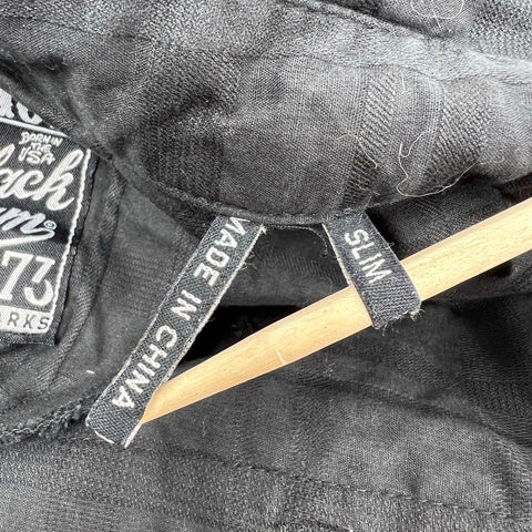 Affliction Black Premium Embroidered Cross Y2K Grunge Button Down Shirt Sz S