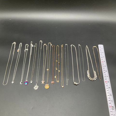 Fashion Costume Jewelry Necklace Lot of 16 Rhinestone Turtle Moon Star Shell