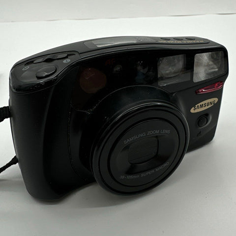 Vintage Samsung Maxima Zoom 105 35mm Point and Shoot Film Camera Macro Tested
