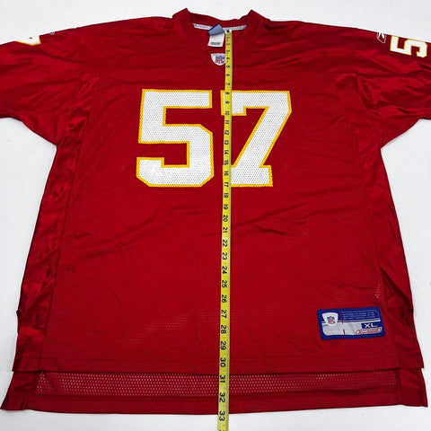 Vintage Y2K Reebok Men's NFL Kansas City Chiefs Maslowski #57 Jersey Red Sz XL