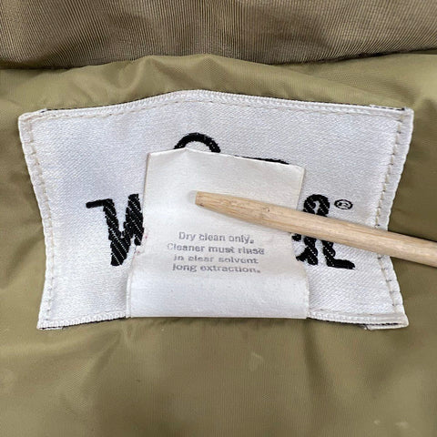 Vintage 80s Woolrich Men's Arctic Parka Down Coat Coyote Fur Hood Tan Sz M