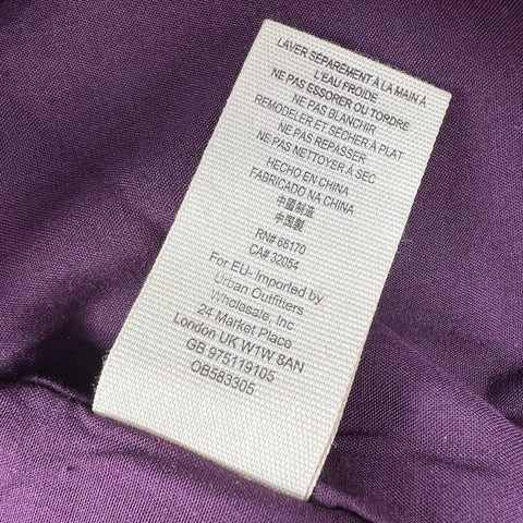 Free People Plum Purple Faux Leather A-Line Mini Skirt Women's Size 6