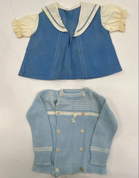 14pc Lot Vintage Baby Childrens Clothes Knit Sweaters Dresses Rompers Mid-Cent