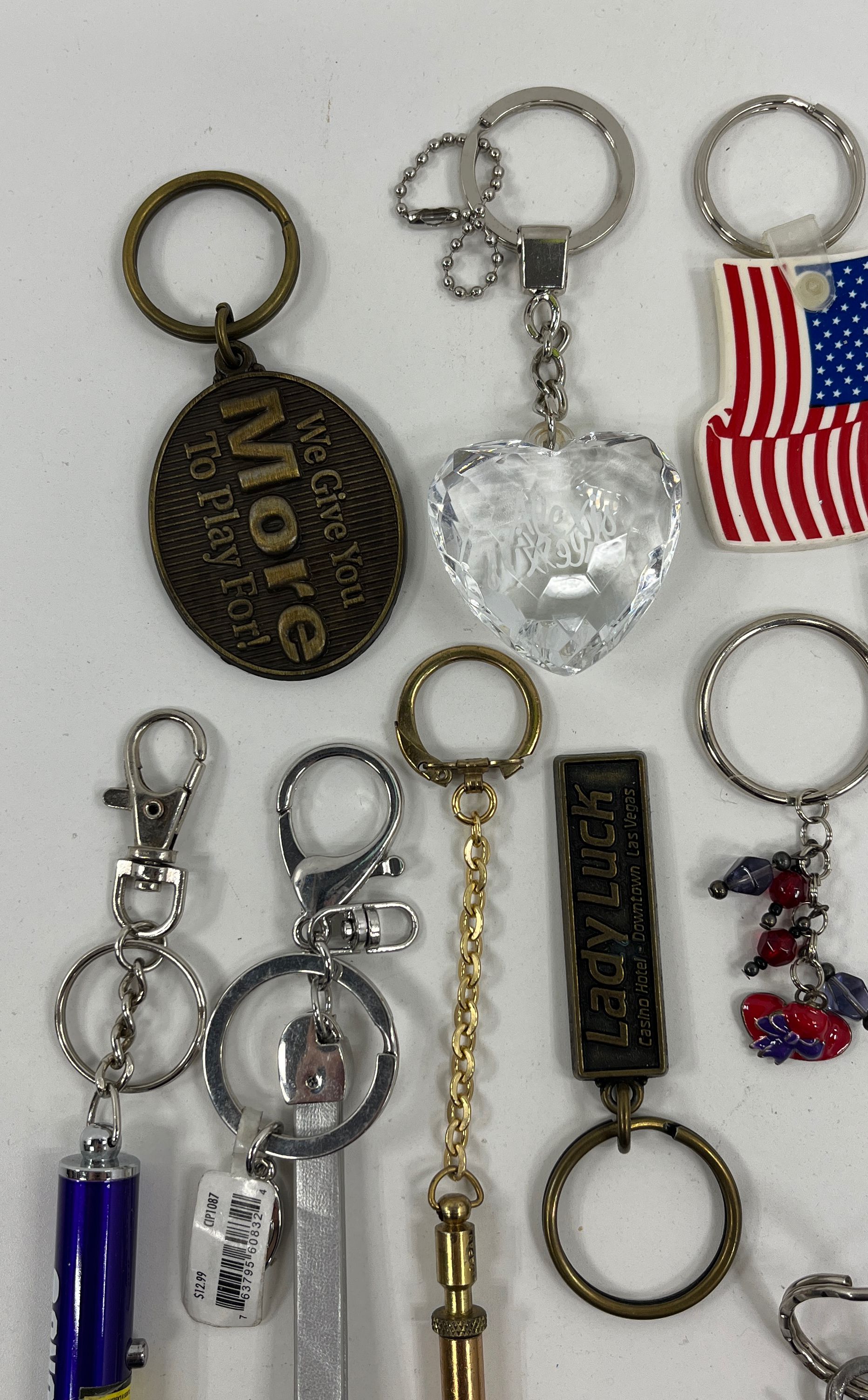 Assorted Keychain Lot Mixed Styles Various Sizes Themes Uses