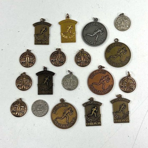 Vintage 1970s Millard Invitational HSAA Track Gymnastics 20pc Medal Lot