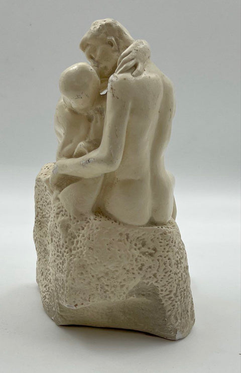 Esco After Rodin The Kiss Plaster Sculpture 11" Vintage Art Reproduction Statue