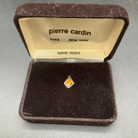 Pierre Cardin Swank Vintage Men's Jewelry Lot Onyx Tigereye Cufflinks Tie Clips