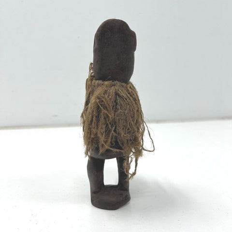 Vintage African Tribal Art Zaire Congo Hand Carved Wood Figure Statue 9"